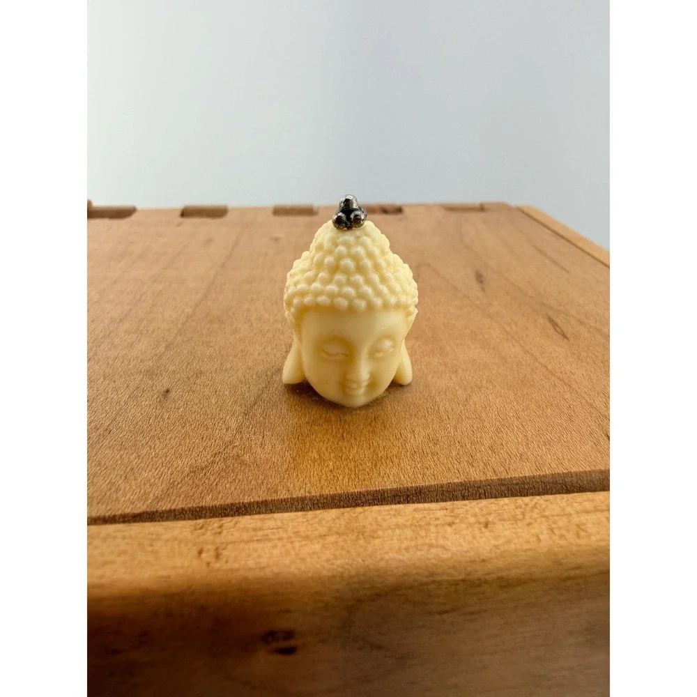 Vintage Handcrafted Wooden Keepsake Box Buddha Finial, Artisan, Zen Meditation